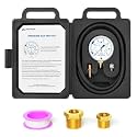 MEANLIN MEASURE 0-35” WC Manifold Gas Pressure Test Kit, Pressure Gauge Kit for Natural Gas or LP Gas with 40" Feet Hose, 1/8” NPT Fitting with Barbed Connection and Hex Bushing