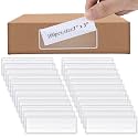 Meanplan 100 Pcs Label Holder Self Adhesive Clear Pocket Bulk 3x1 Inch