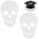Meanplan 2 Pack Halloween Cast Iron Trivet Skull Gothic Kitchen Decor 7.8"