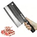 Meat Cleaver Knife, Forged 7.67" Bone Chopper, 5.6mm Thick Blade, All-in-One Chop & Slice Knife with Wenge Wood Handle for Home Kitchen & BBQ