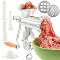 Meat Grinder with Tabletop Clamp, 2 Cutting Disks, Cast Iron Heavy Duty