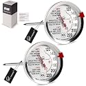 Meat Thermometer, 2.5" Food Gauge with Adjustable Indicator 2pc