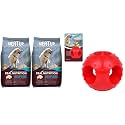 Meat Up Adult Dog Food, 1.2 kg (Buy 1 Get 1 Free)&amp;Meat Up Non-Toxic Rubber Hole Ball Chew Toy, Puppy/Dog Teething Toy - 3 inches