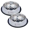 Meat Up Stainless Steel Dog Feeding Bowl, 850 ml (Buy 1 Get 1 Free)
