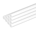 MECCANIXITY 10 Pcs Acrylic Round Rods 5/16" x 10" Clear Acrylic Dowel Rods Sticks Plastic Sticks Strip for Model Making DIY Crafts Lighting Gardening Decorations - 8mm x 250mm