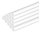 MECCANIXITY 15 Pcs Acrylic Round Rods 5/16" x 10" Clear Acrylic Dowel Rods Sticks Plastic Sticks Strip for Model Making DIY Crafts Lighting Gardening Decorations - 8mm x 250mm