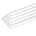 MECCANIXITY 15 Pcs Acrylic Round Rods 9/32" x 12" Clear Acrylic Dowel Rods Sticks Plastic Sticks Strip for Model Making DIY Crafts Lighting Gardening Decorations - 7mm x 300mm