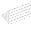 MECCANIXITY 15 Pcs Acrylic Round Rods 9/32" x 10" Clear Acrylic Dowel Rods Sticks Plastic Sticks Strip for Model Making DIY Crafts Lighting Gardening Decorations - 7mm x 250mm