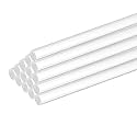 MECCANIXITY 15 Pcs Acrylic Round Rods 3/16" x 10" Clear Acrylic Dowel Rods Sticks Plastic Sticks Strip for Model Making DIY Crafts Lighting Gardening Decorations - 5mm x 250mm