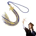MECCANIXITY Graduation Tassel 2025, Blue Gold Tassels with 2025 Year Gold Date Charms Academic Graduation Charm Cap Decorations Party Decorations