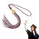 MECCANIXITY Graduation Tassel 2025, Green White Tassels with 2025 Year Gold Date Charms Academic Graduation Charm Cap Decorations Party Decorations