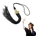 MECCANIXITY Graduation Tassel 2025, Black Tassels with 2025 Year Gold Date Charms Academic Graduation Charm Cap Decorations Party Decorations
