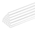 MECCANIXITY 25 Pcs Acrylic Round Rods 1/4" x 12" Clear Acrylic Dowel Rods Sticks Plastic Sticks Strip for Model Making DIY Crafts Lighting Gardening Decorations - 6mm x 300mm