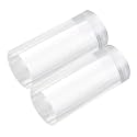 MECCANIXITY 2pcs Acrylic Round Rods 1 3/4" x 4" Clear Acrylic Dowel Rods Sticks Plastic Sticks Strip for DIY Crafts Lighting Gardening Decorations - 45mm x 100mm