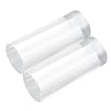 MECCANIXITY 2pcs Acrylic Round Rods 1 9/16" x 4" Clear Acrylic Dowel Rods Sticks Plastic Sticks Strip for DIY Crafts Lighting Gardening Decorations - 40mm x 100mm