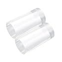 MECCANIXITY 2pcs Acrylic Round Rods 2" x 4" Clear Acrylic Dowel Rods Sticks Plastic Sticks Strip for DIY Crafts Lighting Gardening Decorations - 50mm x 100mm