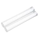 MECCANIXITY 2pcs Acrylic Round Rods 9/16" x 4" Clear Acrylic Dowel Rods Sticks Plastic Sticks Strip for DIY Crafts Lighting Gardening Decorations - 15mm x 100mm