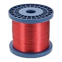 MECCANIXITY 32 AWG Magnet Wire, 32 Gauge Enameled Copper Wires 48 oz Magnetic Coil for Transformer Motor Electric, F Grade 311 Fahrenheit (155 Celsius), Red