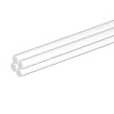MECCANIXITY 4 Pcs Acrylic Round Rods 3/16" x 10" Clear Acrylic Dowel Rods Sticks Plastic Sticks Strip for Model Making DIY Crafts Lighting Gardening Decorations - 5mm x 250mm