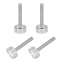 MECCANIXITY 4 Pcs M3x20mm Flat Head Knurled Thumb Screws, 304 Stainless Steel Fully Threaded Thumbscrew Bolts Fasteners for PC Computer Cases Graphics Card, Silver