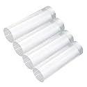 MECCANIXITY 4pcs Acrylic Round Rods 1 3/16" x 4" Clear Acrylic Dowel Rods Sticks Plastic Sticks Strip for DIY Crafts Lighting Gardening Decorations - 30mm x 100mm