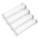 MECCANIXITY 4pcs Acrylic Round Rods 1" x 4" Clear Acrylic Dowel Rods Sticks Plastic Sticks Strip for DIY Crafts Lighting Gardening Decorations - 25mm x 100mm