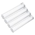 MECCANIXITY 4pcs Acrylic Round Rods 13/16" x 4" Clear Acrylic Dowel Rods Sticks Plastic Sticks Strip for DIY Crafts Lighting Gardening Decorations - 20mm x 100mm