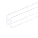 MECCANIXITY 4pcs Acrylic Round Rods 3/8" x 12" Clear Acrylic Dowel Rods Sticks Plastic Sticks Strip for DIY Crafts Lighting Gardening Decorations - 10mm x 300mm
