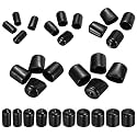 MECCANIXITY 50pcs Round End Protective Caps Rubber Cover 3/8" 1/2" 5/8" 3/4" 7/8" Black Screw Protector for Screw Bolt, Plumbing Pipe