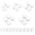 MECCANIXITY 50pcs Round End Protective Caps Rubber Cover 1/2" 5/8" 3/4" 7/8" 1" White Screw Protector for Screw Bolt, Plumbing Pipe