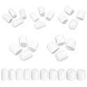 MECCANIXITY 50pcs Round End Protective Caps Rubber Cover 3/8" 1/2" 5/8" 3/4" 7/8" White Screw Protector for Screw Bolt, Plumbing Pipe
