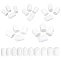 MECCANIXITY 50pcs Round End Protective Caps Rubber Cover 3/8" 7/16" 1/2" 9/16" 5/8" White Screw Protector for Screw Bolt, Plumbing Pipe