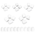 MECCANIXITY 50pcs Round End Protective Caps Rubber Cover 5/8" 11/16" 3/4" 13/16" 7/8" White Screw Protector for Screw Bolt, Plumbing Pipe