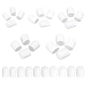 MECCANIXITY 50pcs Round End Protective Caps Rubber Cover 1/2" 9/16" 5/8" 11/16" 3/4" White Screw Protector for Screw Bolt, Plumbing Pipe