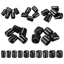 MECCANIXITY 50pcs Round End Protective Caps Rubber Cover 1/2" 5/8" 3/4" 7/8" 1" Black Screw Protector for Screw Bolt, Plumbing Pipe