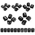 MECCANIXITY 50pcs Round End Protective Caps Rubber Cover 3/4" 13/16" 7/8" 15/16" 1" Black Screw Protector for Screw Bolt, Plumbing Pipe