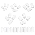 MECCANIXITY 50pcs Round End Protective Caps Rubber Cover 1/4" 5/16" 3/8" 7/16" 1/2" White Screw Protector for Screw Bolt, Plumbing Pipe