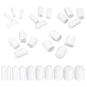 MECCANIXITY 50pcs Round End Protective Caps Rubber Cover 1/8" 1/4" 3/8" 1/2" 5/8" White Screw Protector for Screw Bolt, Plumbing Pipe