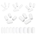 MECCANIXITY 50pcs Round End Protective Caps Rubber Cover 1/8" 3/16" 1/4" 9/32" 3/8" White Screw Protector for Screw Bolt, Plumbing Pipe