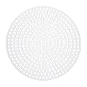 MECCANIXITY 5pcs 3" Plastic Mesh Canvas Sheet 13 Count Round Needlepoint Blank Canvas for Embroidery Knit Crochet Acrylic Yarn Crafting, White