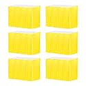 MECCANIXITY 6 Pcs 29x108 Inch Light Yellow Metallic Foil Fringe Tinsel Table Skirts for Rectangle Tables Tinsel Backdrop Curtain for Wedding Birthday Party Decoration