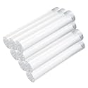 MECCANIXITY 8pcs Acrylic Round Rods 13/16" x 4" Clear Acrylic Dowel Rods Sticks Plastic Sticks Strip for DIY Crafts Lighting Gardening Decorations - 20mm x 100mm