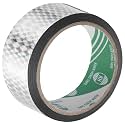 MECCANIXITY Silver Tone Metalized Tape 1.8 Inch x 55 Yards Decor Tape for Craft Detailing Accent Wall, Graphic Arts