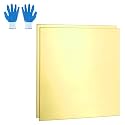 MECCANIXITY Brass Sheet, 0.8" X 0.8" 18 Gauge(1mm) Thickness H62 Brass Metal Plates Thin Metal Sheets with Gloves for Craft DIY Model Jewelry Electrical Repair Industrial, Pack of 2, Gold