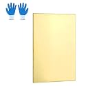 MECCANIXITY Brass Sheet, 2" X 4" 12 Gauge(2.5mm) Thickness H62 Brass Metal Plates Thin Metal Sheets with Gloves for Craft DIY Model Jewelry Electrical Repair Industrial, Pack of 1, Gold