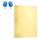 MECCANIXITY Brass Sheet, 2" X 4" 24 Gauge(0.5mm) Thickness H62 Brass Metal Plates Thin Metal Sheets with Gloves for Craft DIY Model Jewelry Electrical Repair Industrial, Pack of 2, Gold