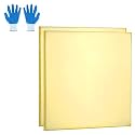 MECCANIXITY Brass Sheet, 2" X 2" 14 Gauge(2mm) Thickness H62 Brass Metal Plates Thin Metal Sheets with Gloves for Craft DIY Model Jewelry Electrical Repair Industrial, Pack of 2, Gold