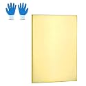 MECCANIXITY Brass Sheet, 2" X 4" 8 Gauge(4mm) Thickness H62 Brass Metal Plates Thin Metal Sheets with Gloves for Craft DIY Model Jewelry Electrical Repair Industrial, Pack of 1, Gold