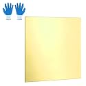 MECCANIXITY Brass Sheet, 4" X 4" 18 Gauge(1mm) Thickness H62 Brass Metal Plates Thin Metal Sheets with Gloves for Craft DIY Model Jewelry Electrical Repair Industrial, Pack of 1, Gold