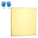 MECCANIXITY Brass Sheet, 4" X 4" 16 Gauge(1.5mm) Thickness H62 Brass Metal Plates Thin Metal Sheets with Gloves for Craft DIY Model Jewelry Electrical Repair Industrial, Pack of 1, Gold